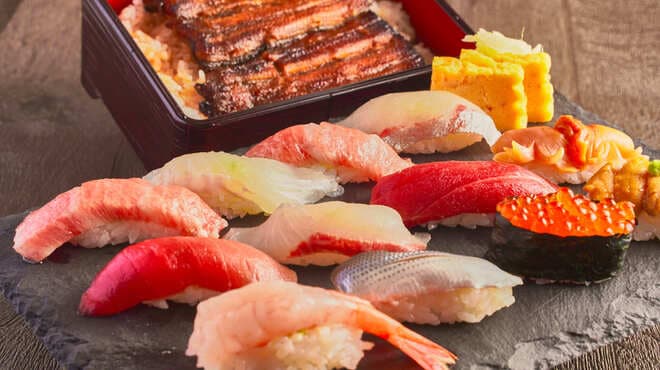 Tsukuda Takisaburo Sushi Unagi Ryougoku edo NOREN ten